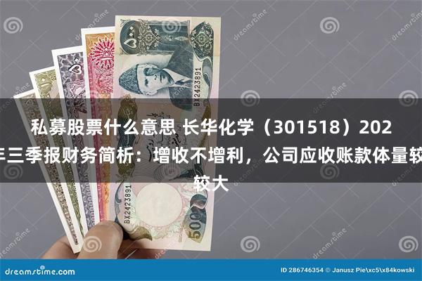 私募股票什么意思 长华化学（301518）2024年三季报财务简析：增收不增利，公司应收账款体量较大