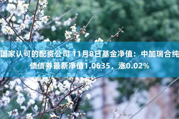 国家认可的配资公司 11月8日基金净值：中加瑞合纯债债券最新净值1.0635，涨0.02%