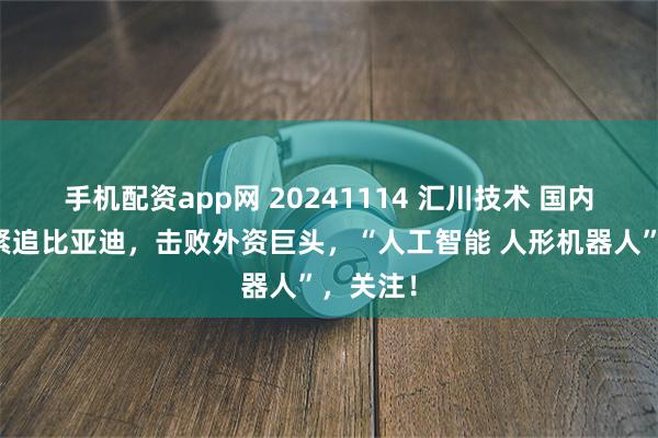 手机配资app网 20241114 汇川技术 国内第二，紧追比亚迪，击败外资巨头，“人工智能 人形机器人”，关注！