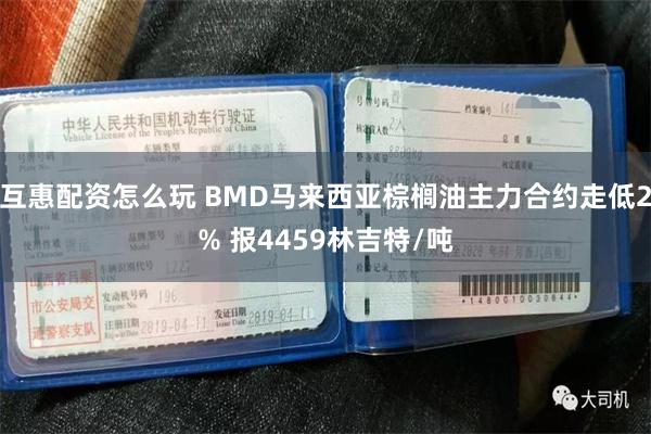 互惠配资怎么玩 BMD马来西亚棕榈油主力合约走低2% 报4459林吉特/吨