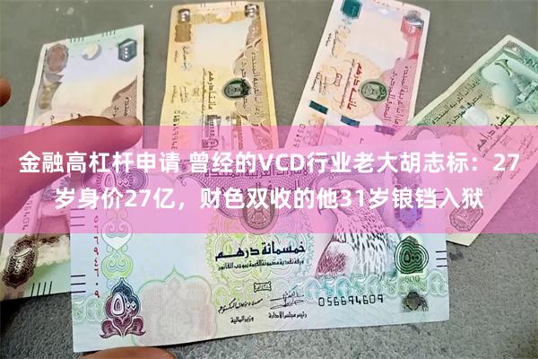 金融高杠杆申请 曾经的VCD行业老大胡志标：27岁身价27亿，财色双收的他31岁锒铛入狱